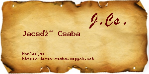 Jacsó Csaba névjegykártya