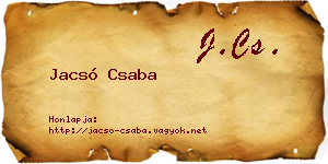 Jacsó Csaba névjegykártya