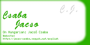 csaba jacso business card